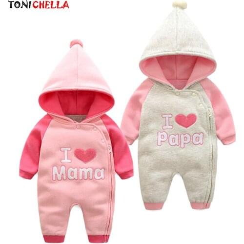 Baby Rompers Long Sleeve Cotton Hooded Clothes Thick Warm Autumn Winter Jumpsuits Newborns Climbing Infant Kids Clothing CL5063