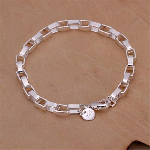 Silver color long checkered bracelets new listings high quality fashion jewelry Christmas gifts