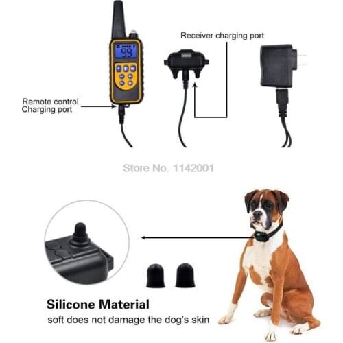 5set Electric Dog Training Collar Waterproof Rechargeable Remote Control Pet with LCD Display for All Size Bark-stop Collars