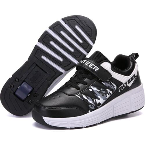 EUR 31-42 Children Junior Roller Skate Shoes Kids Sneakers With One/Two 2020 Boys Girls Wheels Shoes Adult Casual boys Shoes