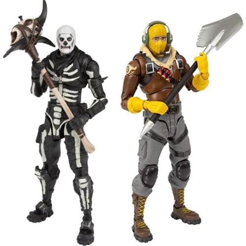 20cm Fortnite Anime Figure Set Raptor Black Knight Action Figures Fortress Night Model Game Figurines Toys for Children Boy Gift