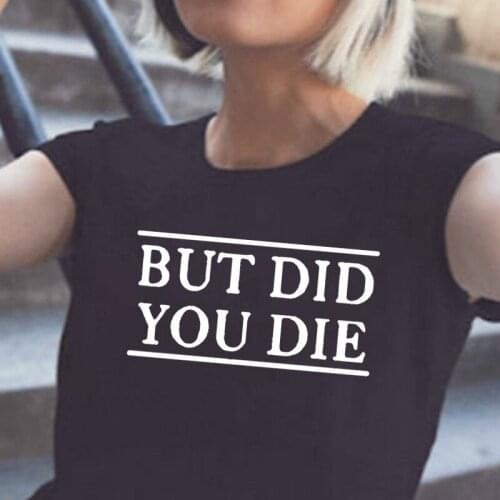Goth Top Funny T Shirts Women Letter Printed Tee Shirt Femme Punk Rock Woman Cute Fashion Grunge Tumblr Casual Tshirt