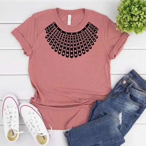 Notorious RBG Shirt Women Ruth Bader Ginsburg RIP T-shirt R.B.G Dissent Collar Graphic Tee Feminism Liberal Tees Casual Tops