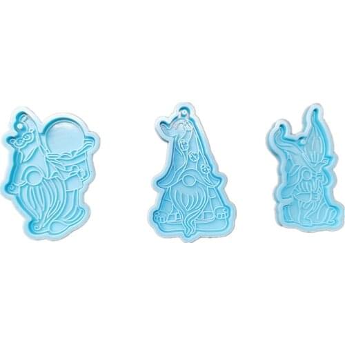 Dwarf Keychain Epoxy Resin Mold Hanging Pendant Silicone Mould DIY Crafts Mold