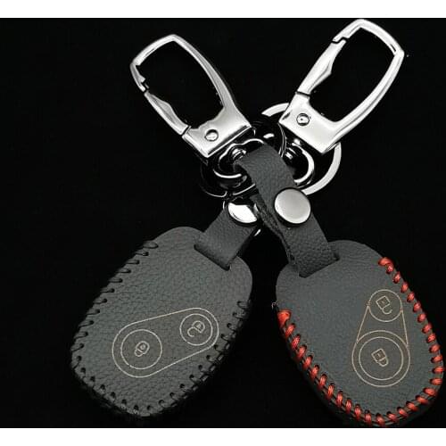 Leather Car Key Fob Case Cover Set Shell Holder For Honda For Accord CRV Civic Fit Freed StepWGN Two 2 Buttons Remote