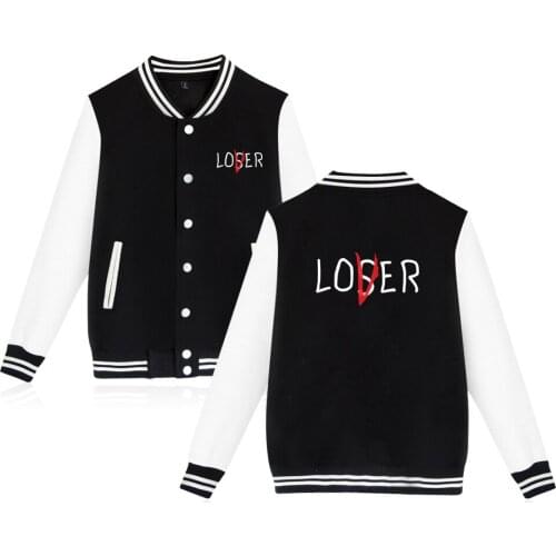 Hot Sale Movie Losers Club sweatshirt baseball Jacket men/women Autumn winter uniform coats streetwear LOSER LOVER Jackets tops