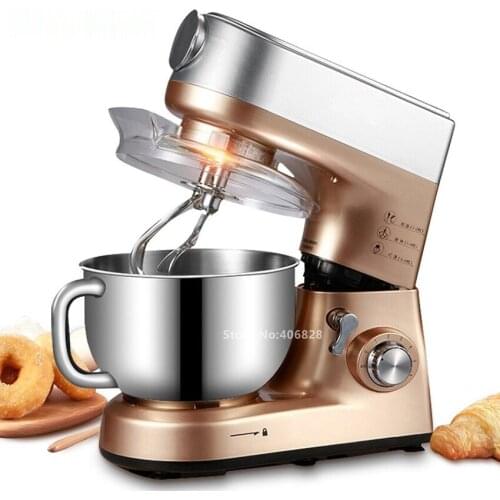 Multifunctional 5L Stainless Steel Electric Food Mixers Dough Kneading machine egg stirring machine 220V/1000W
