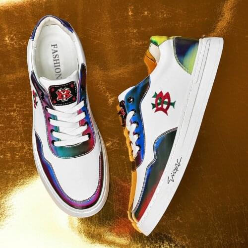 Mens Sports Shoes Genuine Leather Running Training Shoes Breathable Sneakers Casual Flats Shoes Male Non-slip Board Shoes