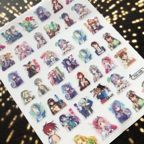 Newest TSC-133 series anime girldesigns 3d nail art sticker nail decal accessories nail slider