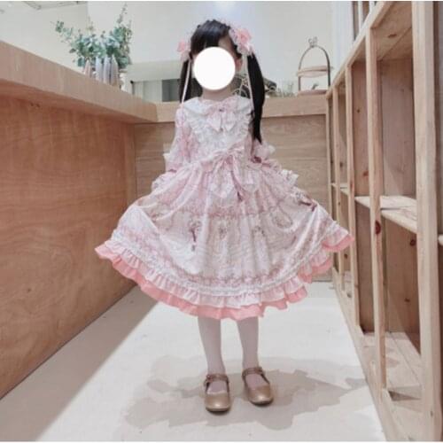 Girls Lolita Princess Dress Baby Little Children lolita princess sweet lolita Kawaii Girl Tea Party lace bowknot victorian