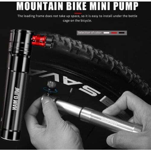 WILD MAN Portable Aluminum Alloy Mini Bicycle Pump Anti-skid Texture Design Safety and Reliability for M365 Electric Scooter