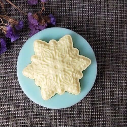 PRZY QT0121 Handmade Soap Making Molds Snowflake Silicone Mold Fatima Soap Mould Candle Silicone Mold Resin Clay Mold