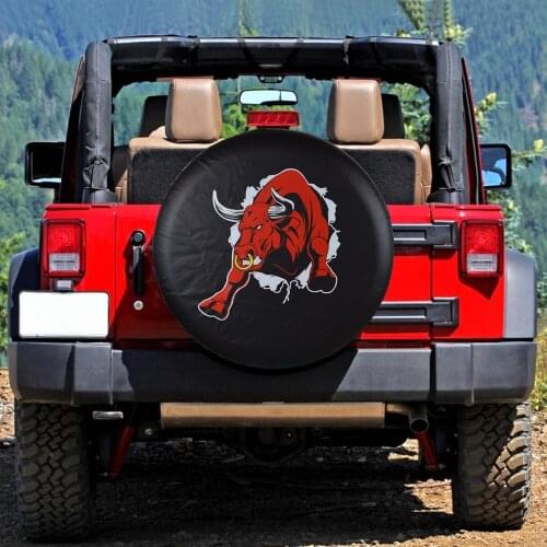 Heavy-Duty PVC Leather Spare Wheel Tire Cover Case Pouch Protector Bag For Toytoa FJ Cruiser Land Cruiser Hilux Surf Prado RAV4