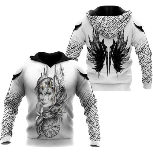 CLOOCL Men Hoodie Fashion Vikings Tattoo 3D All Over Print Sweatshirt Women Viking Warrior Harajuku Streetwear Zip Coat Pullover