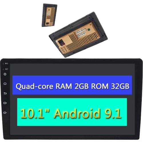 2DIN Universal Android 9.1 Car navigation 10.1" Quad-core RAM 2GB ROM 32GB Car Stereo Radio Wifi 3G 4G Mirror Link