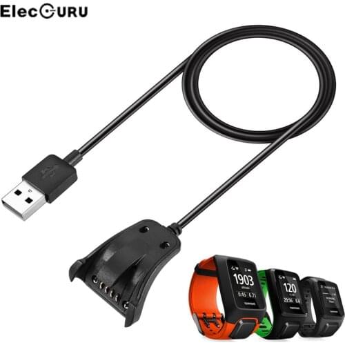 USB Charging Dock For TomTom Runner 2 3/Adventurer/Golfer 2/Spark 3 GPS Fitness Running Watch Charger Cradle With 1M Cable Black