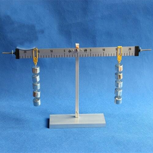 Primary Scientific Lever Balance Aluminum Alloy Lever Scale and Support with 50g*10pcs Weight Physical Mechanics Experiment Set