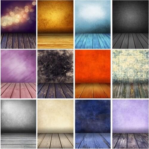 Vintage Gradient Solid Color Photography Backdrops Props Brick Wall Wooden Floor Baby Portrait Photo Backgrounds 210125MB-28