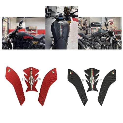 High quality Motorcycle Tank Traction Side Pad Gas Fuel Knee Grip Decal For DUCATI XDiavel 2016
