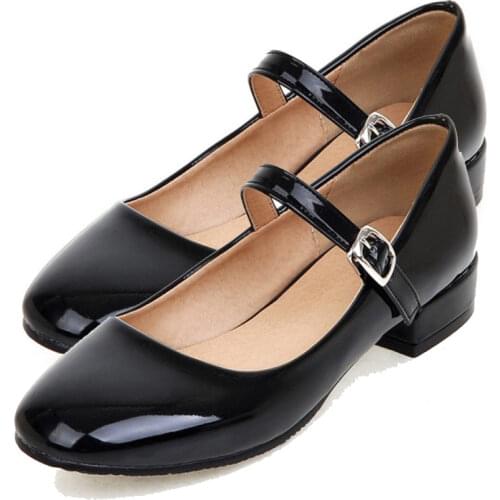 EAGSITY Classic Mary Jane shoes for women square heel ankle strap block heel silver party wedding ladies dress shoes