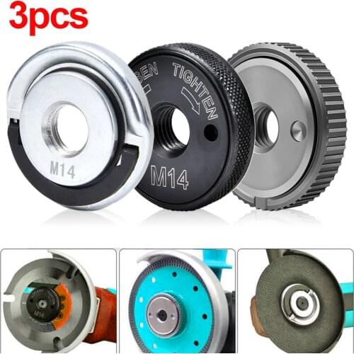 1/3Pcs Angle Grinder M14 Thread Inner Outer Flange Nut Set Quick Release Nut Power Replacement For Bosch Metabo Milwaukee Makita