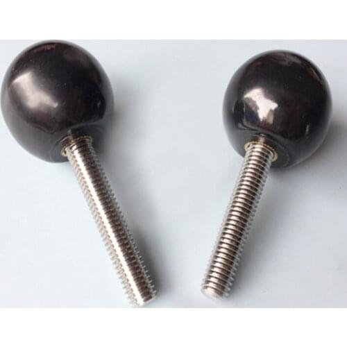1pcs M8 Stainless steel ball handle bakelite round head hand screw small rotary screws 40~70mm length diameter 30mm
