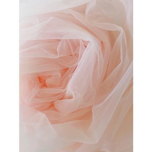 3 YARDS Blush Milan Tulle Fabric, High Density Tulle Fabric, Extra Dense Mesh Fabric #006
