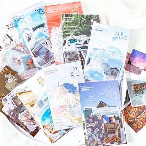 40 Pcs/pack Journal Beautiful Pictures Decoration Stickers Mini Paper Sticker DIY Diary Album Scrapbooking Sticker Stationery