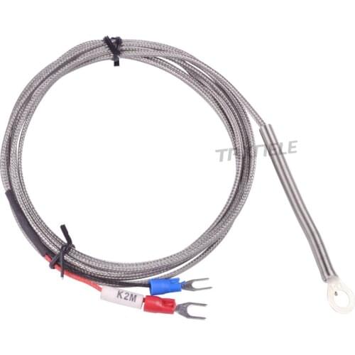 6mm Hole Washer Gasket Type Probe Thermocouple K Temperature Sensor 1M 2M 3M Cable for Industrial Temperature Controller