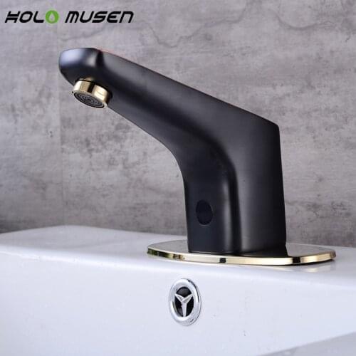Black Chrome White Colors Water Saving Automatic Bathroom Faucet Battery Power Infrared Sensor Faucet Automatic Sensor Tap