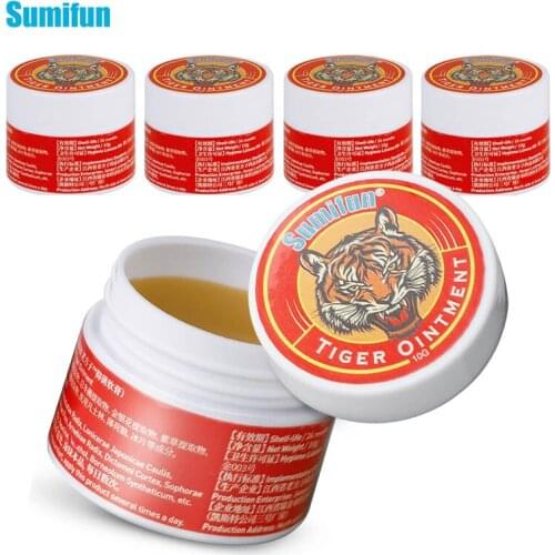5Pcs Sumifun Tiger Balm Cooling Oil Insect Bite Strength Pain Ointment Muscle Relieving Arthritis Joint Body Care