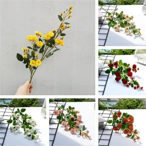 A Bunch Vivid Artificial Flower Multi-purpose Preserved Flowers Bouquet Beautiful Fabric Bouquet for Home Decoration