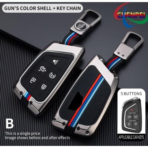 Zinc Alloy Car Key Case Cover Key Bag Shell Protector For Cadillac CT5 2019-2020 Car Interior Accessories