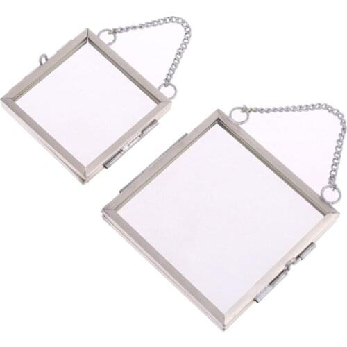 DIY Hanging Glass Metal Photo Picture Frame Flower Plant Specimen Portrait Display Holder Home Decor