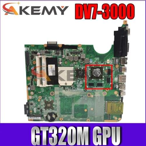 For HP pavilion dv7 dv7t dv7-3000 Laptop Motherboard 605698-001 DA0UP6MB6F0 PM55 with GT320M GPU MB 100% Tested Fast Ship