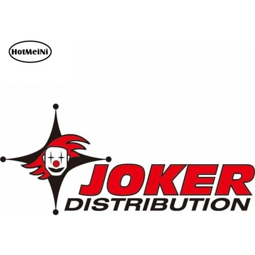 HotMeiNi 13cm x 5.9cm For Joker Distribution Graffiti Car Stickers Vinyl Material Decal Waterproof Scratch-Proof For JDM SUV