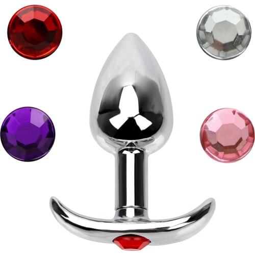 IKOKY Butt Plug Sex Toys for Women Men Butt Stimulation Prostate Massager Sex Products Metal Anal Plug Crystal Jewelry