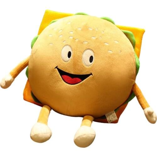 Simulation Hamburger Doll Skin-friendly Cute Hamburger Plush Toy