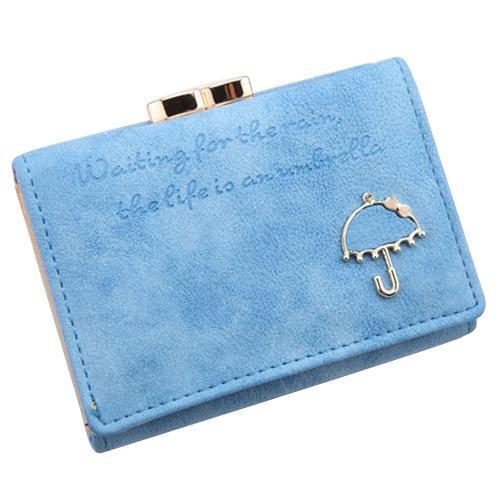Hot Women Umbrella Faux Leather Coin Purse Clutch Card Holder Short Trifold Wallet