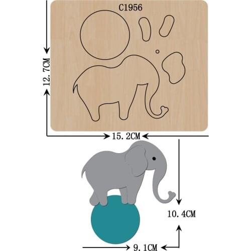 New Elephant Wooden die Scrapbooking C1956 Cutting Dies