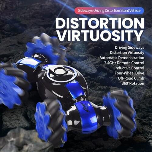 NEW 1:14 RC Car Double Side Driving Stunt Car Gesture Induction Twisting Off-Road Vehicle Climbing Car Light Music Drift Toys