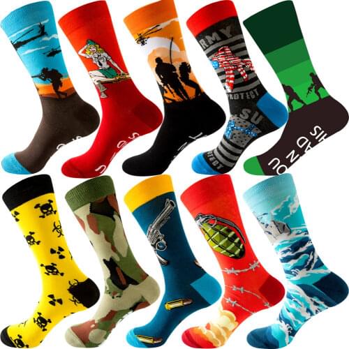 Street style stripes, mens and womens cotton tube socks ZQ048