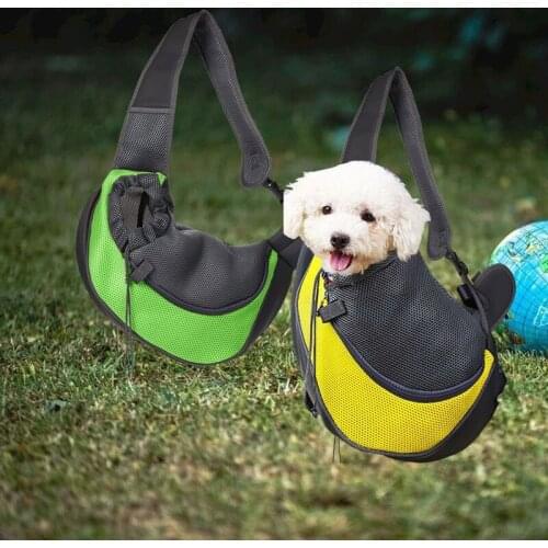 Pets Travel Carrier Widened Shoulder Harness Cat Dog Single Shoulder Bag Comfort Mesh Oxford Handbag for Dogs Outdoor Products