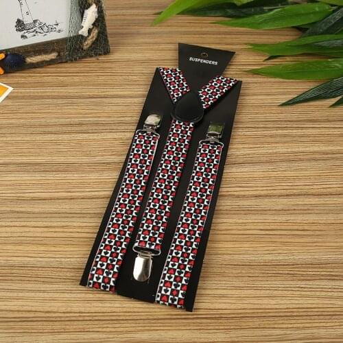Men Women Y-Back Poker Player Cards Suspenders Y-Back Braces Unisex Adjustable Elastic BHH0053 Sweethearts