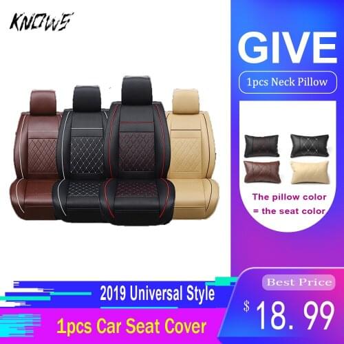 1pcs Luxury PU Leather Auto Car Seat Covers Universal Size Automobile Covers Car Seat Cushion Four Season Use Car Accessory