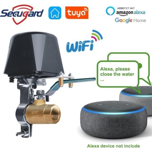 WiFi Smart Water Valve Gas Valve Compatible with Alexa Google Home Shut On Off Tuya Smart Life APP Remote Controller Home