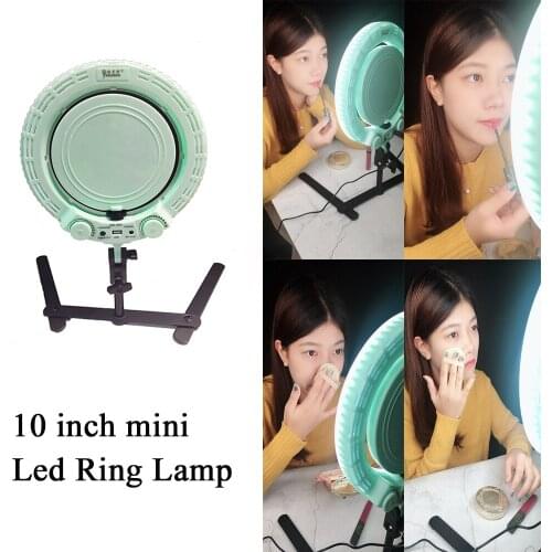 Yidoblo Green/ Pink/ Black QS-280 10 inch mini Beauty Ring Light Ring lamp makeup Ring Light Free shipping
