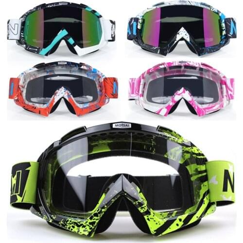 Motorcycle Goggles Glasses Motocross Goggles Moto Cross Country Flexible Goggles Clear Lenses Goggles Motocross