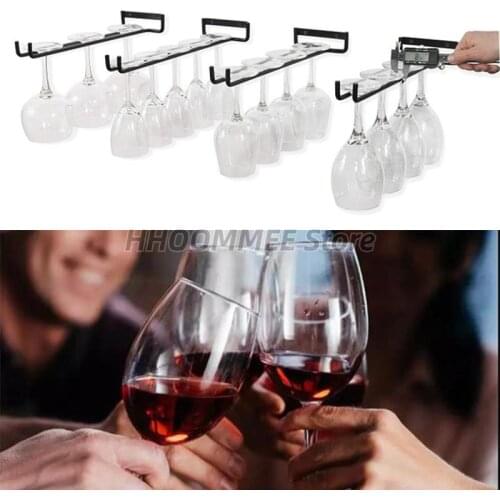 1pc High Quality Useful Iron Wine Rack Glass Holder Hanging Bar Hanger Shelf 30cm