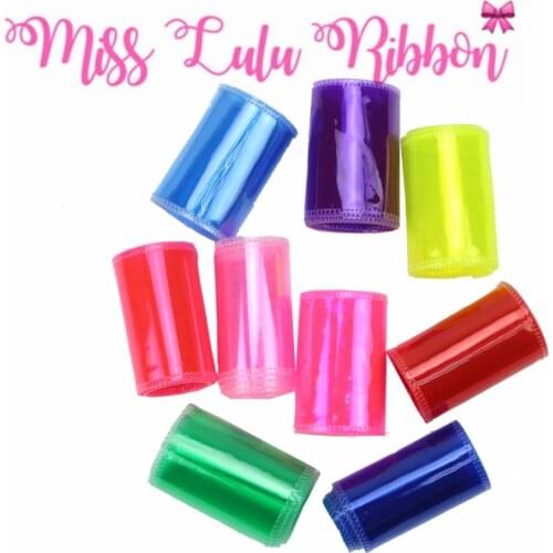 3"75mm PVC Jelly Ribbon Transparent Series Bright Yellow DIY Gift Bowknots Hair Band Making Thickness: 3mm 5yards/roll In Stock